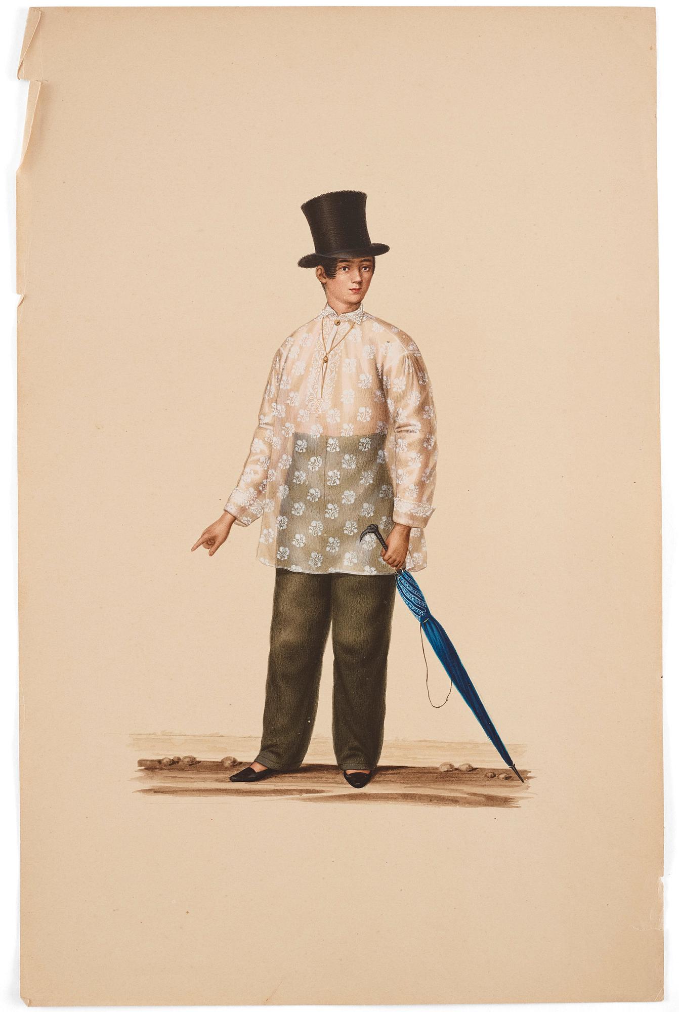 Justiniano Asunción Attributed to, Studies of the people of Manilla, Philippines.