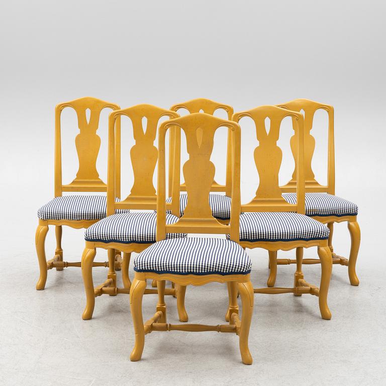 Chairs, 6 pcs, Rococo style, second half of the 20th century.