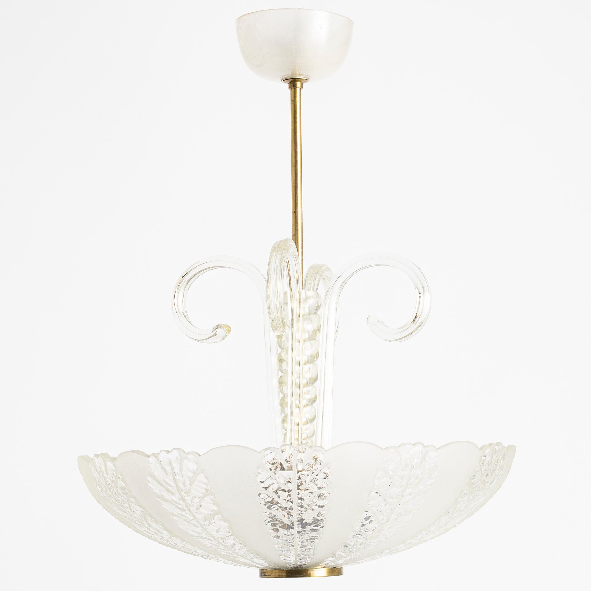 Taklampa, Swedish Modern, Elektroholm AB, Stockholm, 1940/50-tal.