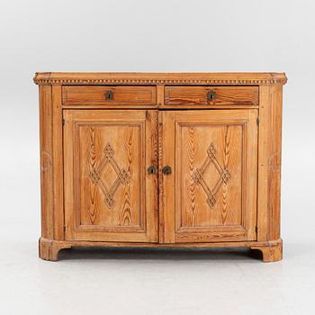 A Gustavian pinewood sideboard, around year 1800.