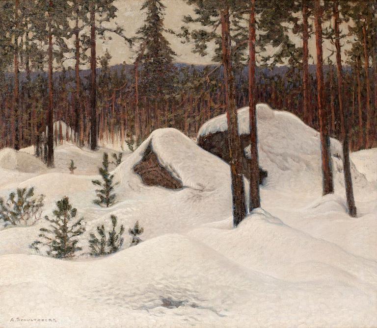 Anshelm Schultzberg, Vinterlandskap.