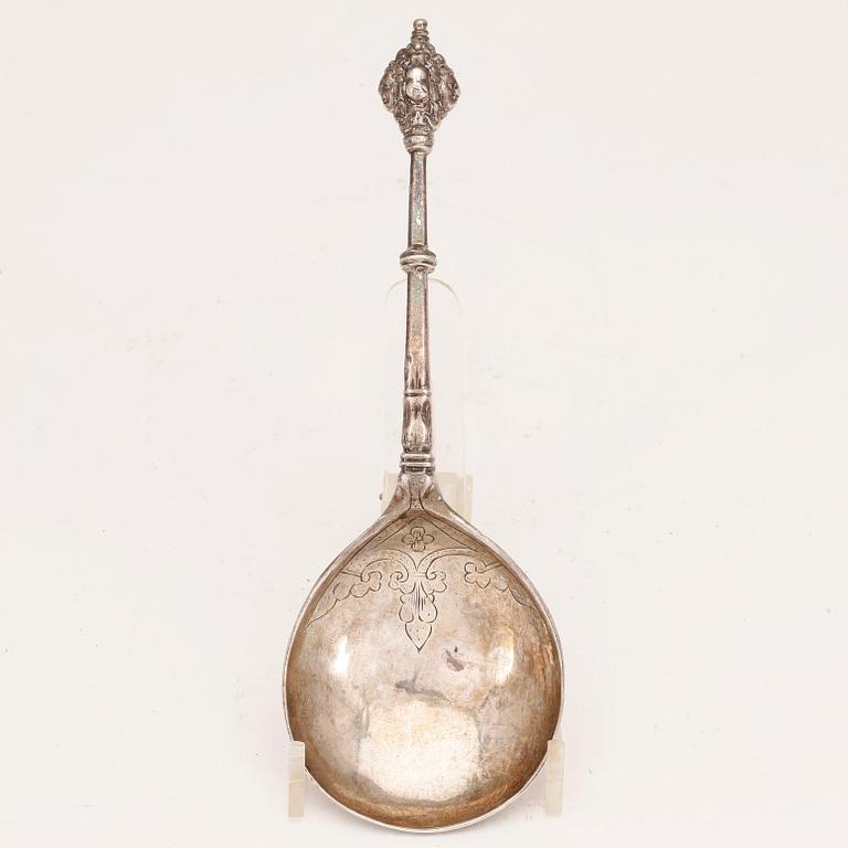 SUPSKED, silver, otydlig mästarstämpel, Stockholm 1705. Vikt ca 41 gram.