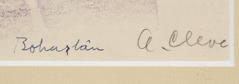 AGNES CLEVE, pastell, signerad, Bohuslän.