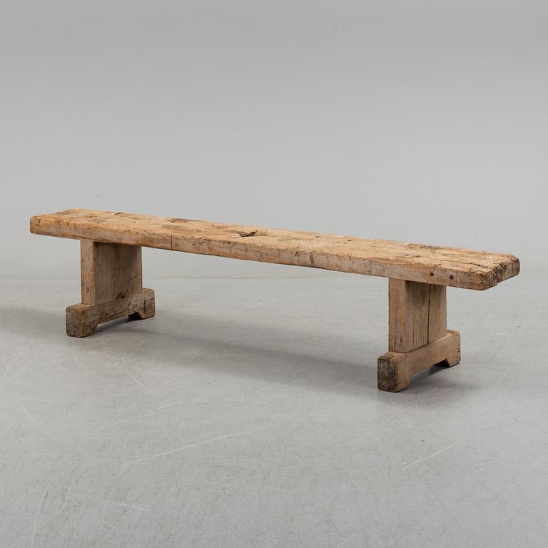 A 18th-/19th century pinewood bench.
