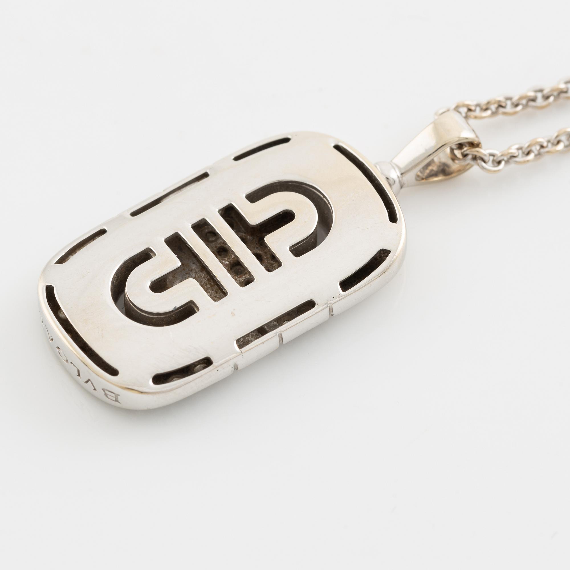 Bulgari, "Parentesi" necklace, white gold and brilliant cut diamonds.