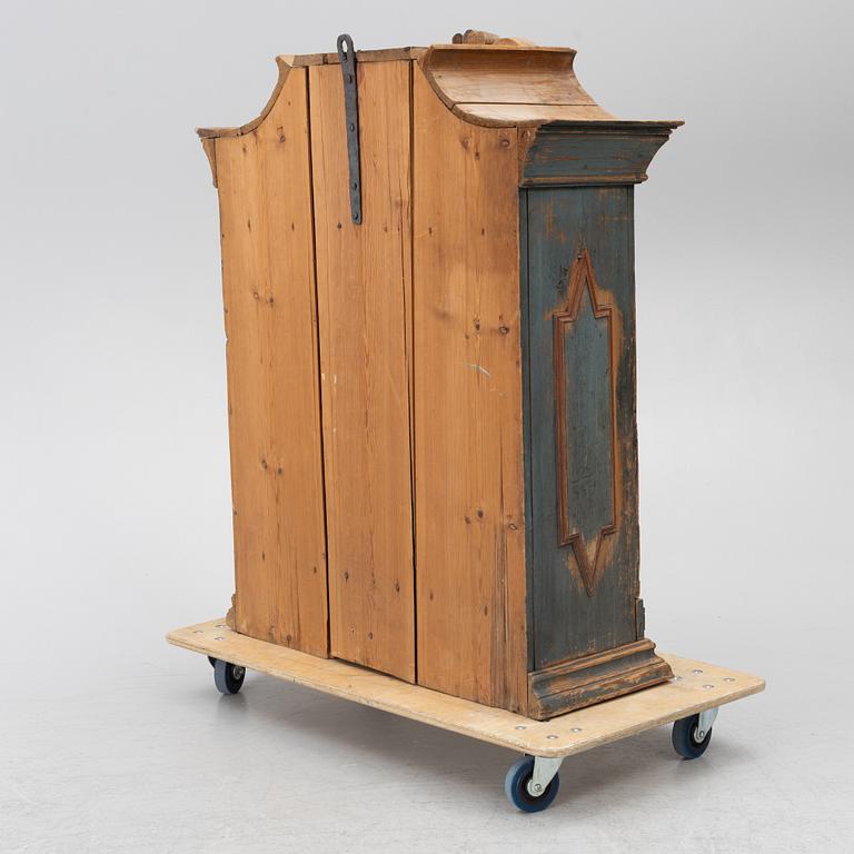 Hanging cupboard, folk art, Alfta, Hälsingland, marked 1820.