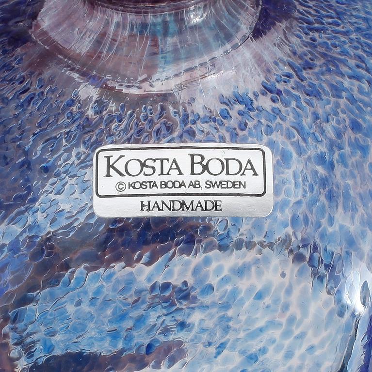 VASER, 3 delar, glas, Bertil Vallien, Kosta Boda. Signerade,