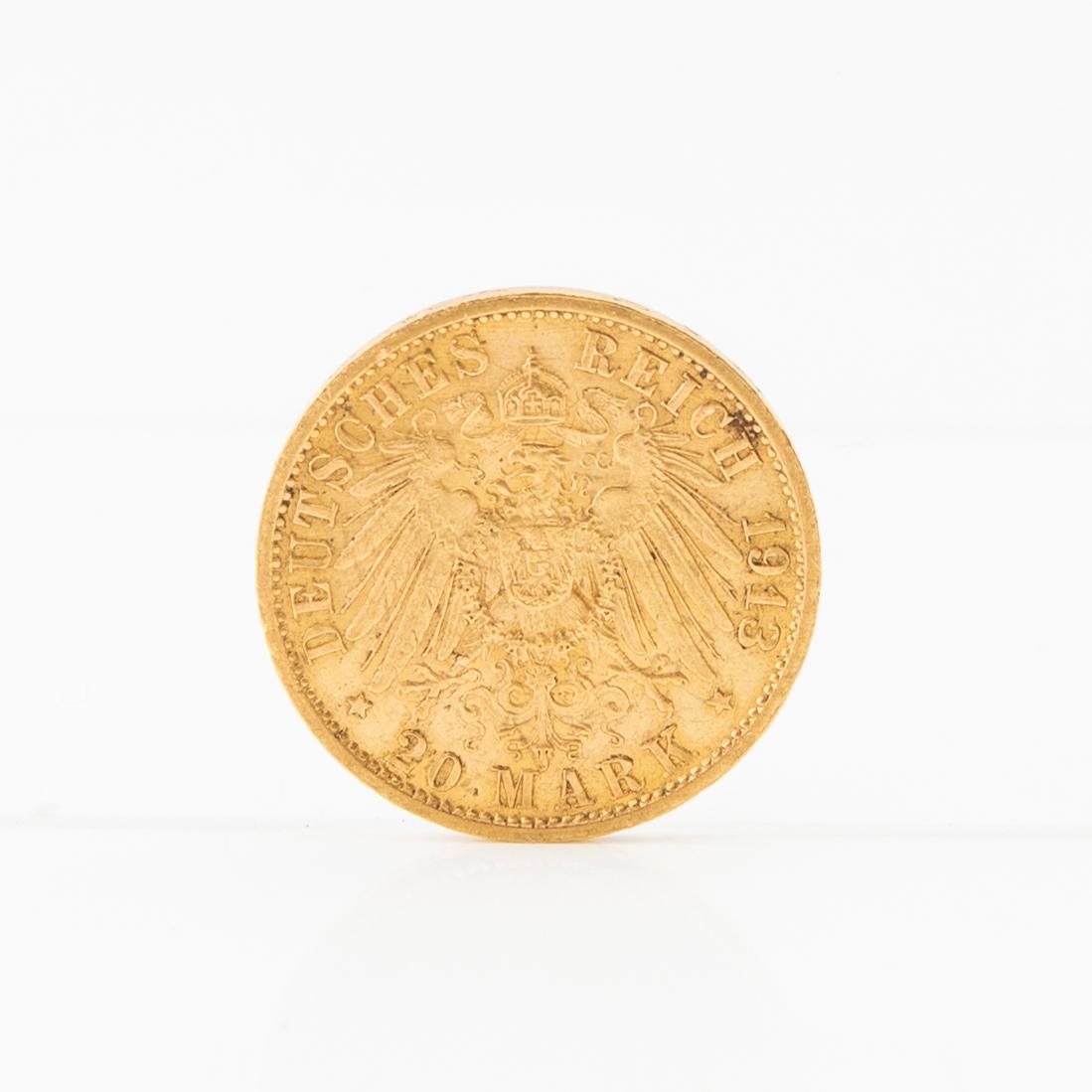 Gold coin 20 marks 1913 German Empire (Prussia) Wilhelm II.