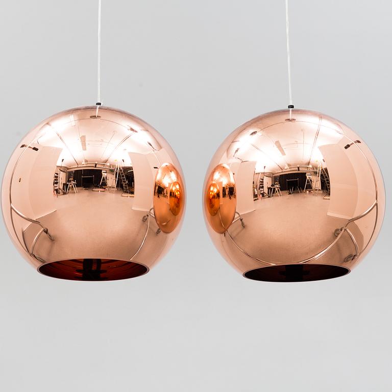 TOM DIXON, a pair of 'Mirror Ball' ceiling lights, 21st Century.