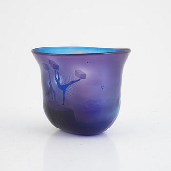 Bertil Vallien, a unique bowl, Kosta Boda.