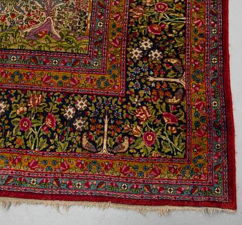 A CARPET, semi-antique Kerman, ca 360 x 284 cm.