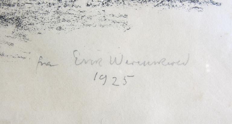 WERENSKIÖLD, ERIK, litografi, sign o dat 32. Prov; Olof Sager.