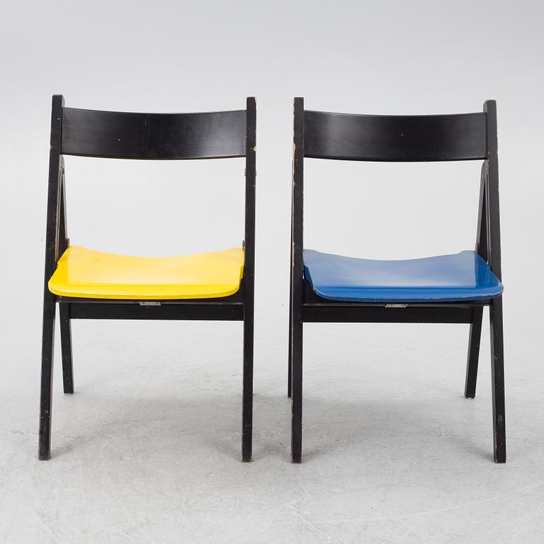 Hans J. Wegner, chairs, 3 pcs, "Politiken", Getama, Denmark.