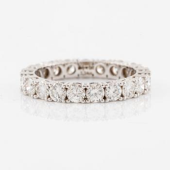 Ring, full eternity band, 18K white gold set with brilliant-cut diamonds.