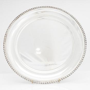 Tray / dish, silver, Finnish import marks.