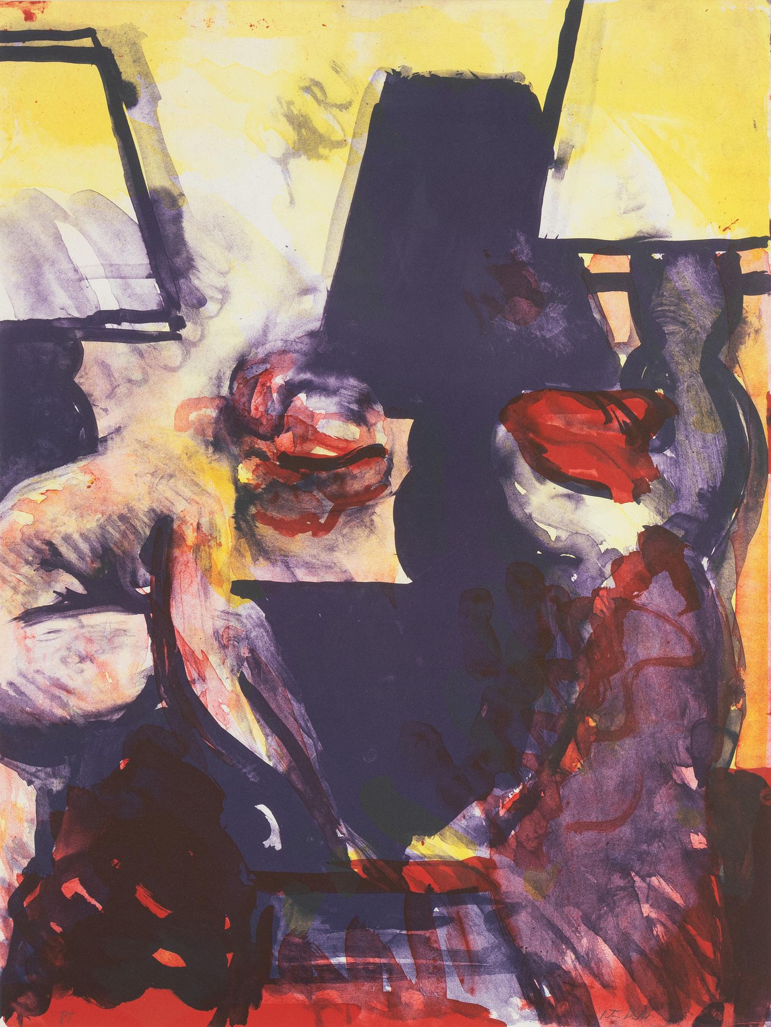 Peter Dahl, färglitografi, signerad PT.