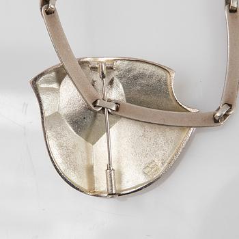 Björn Weckström, collier och brosch/hänge, "Labyrinth", silver, Lapponia.