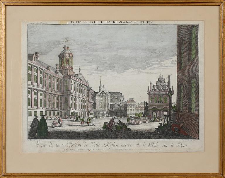 ETSNING, Jean Benoit Winkler efter Simon Fokke, 1700-/1800-tal.