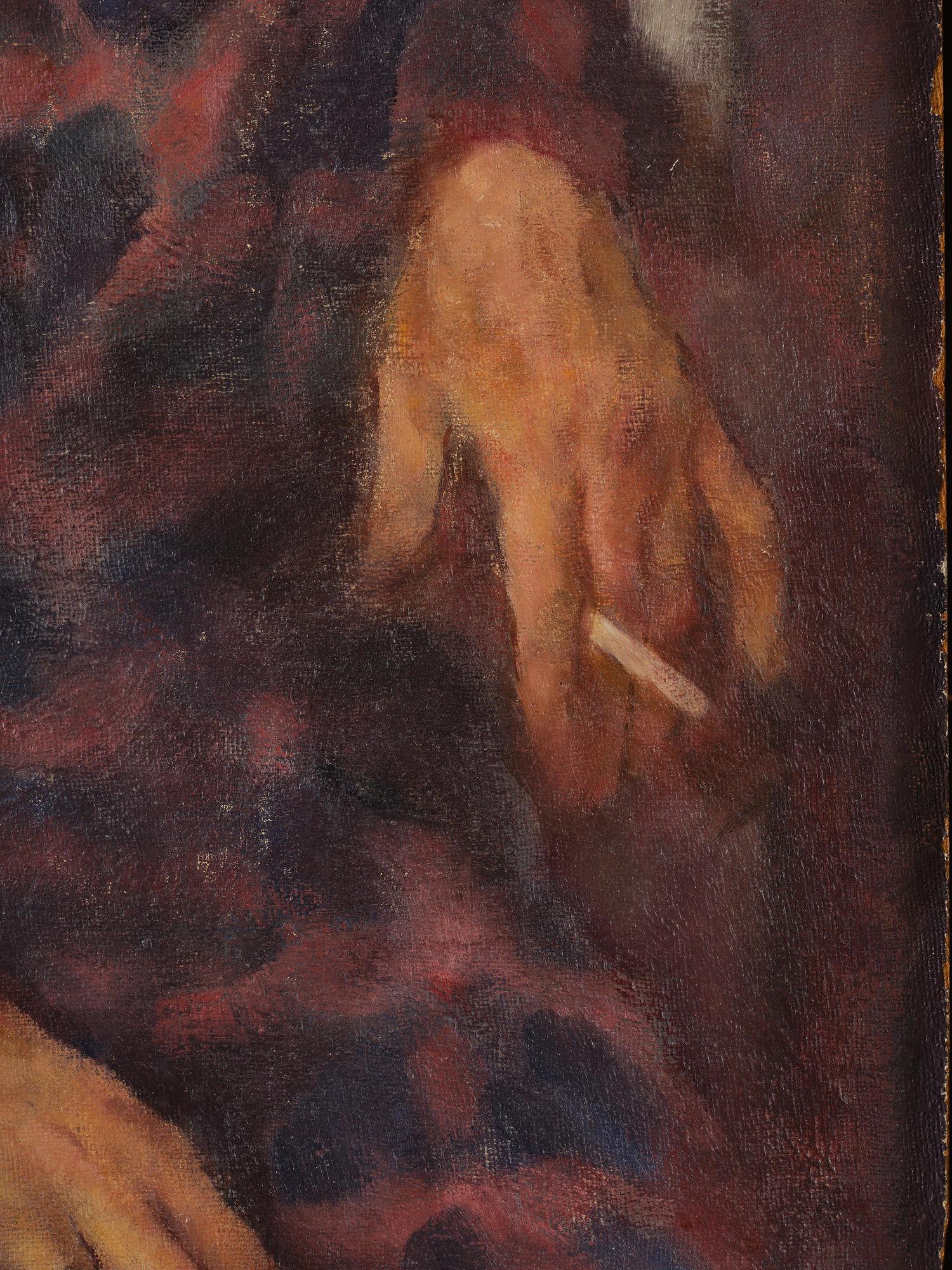 Lotte Laserstein, "Porträtt av en Gentleman i morgonrock (Jascha Golowanjuk)".