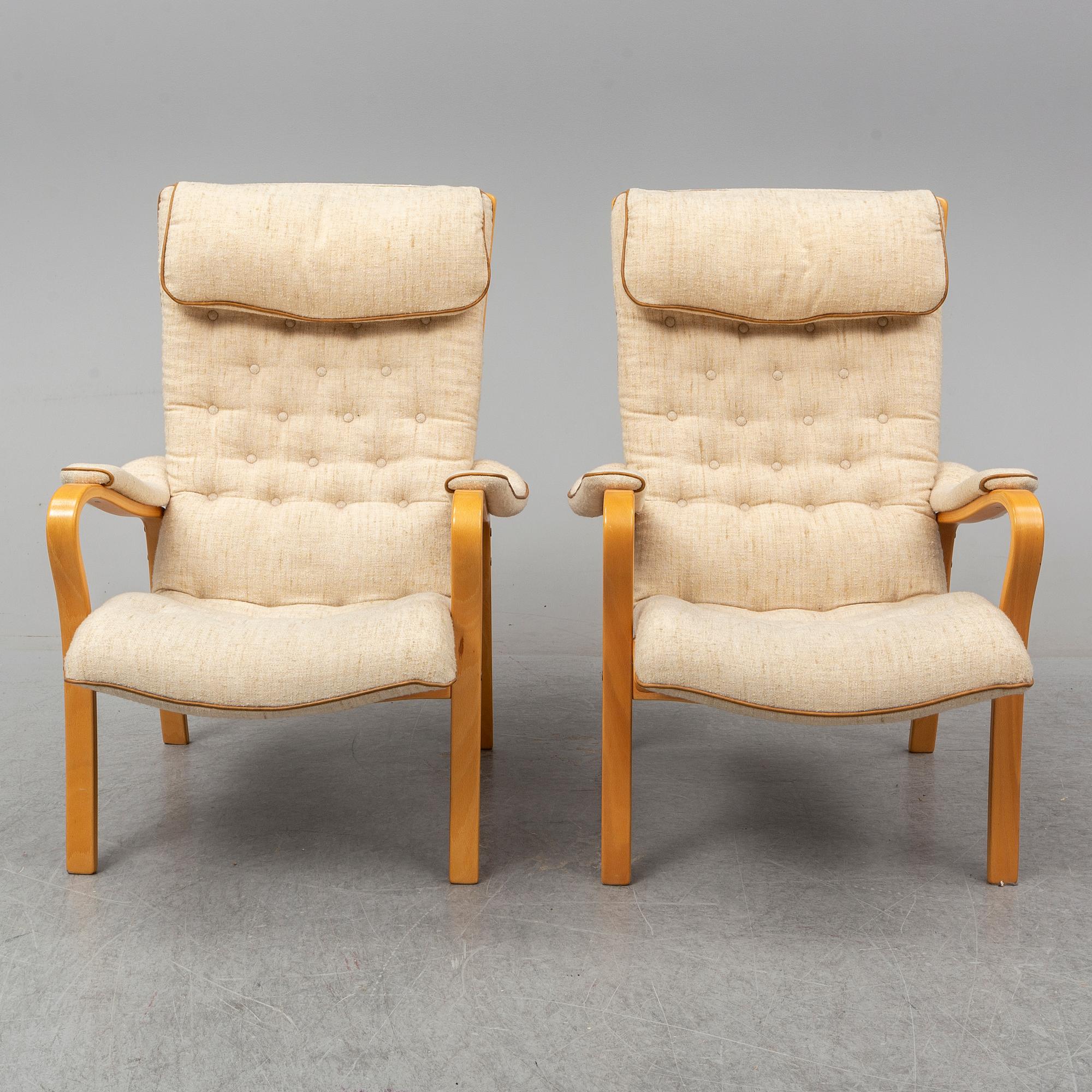 GUSTAV AXEL BERG, a pair of 'Peter' easy chairs, Bröderna Andersson.