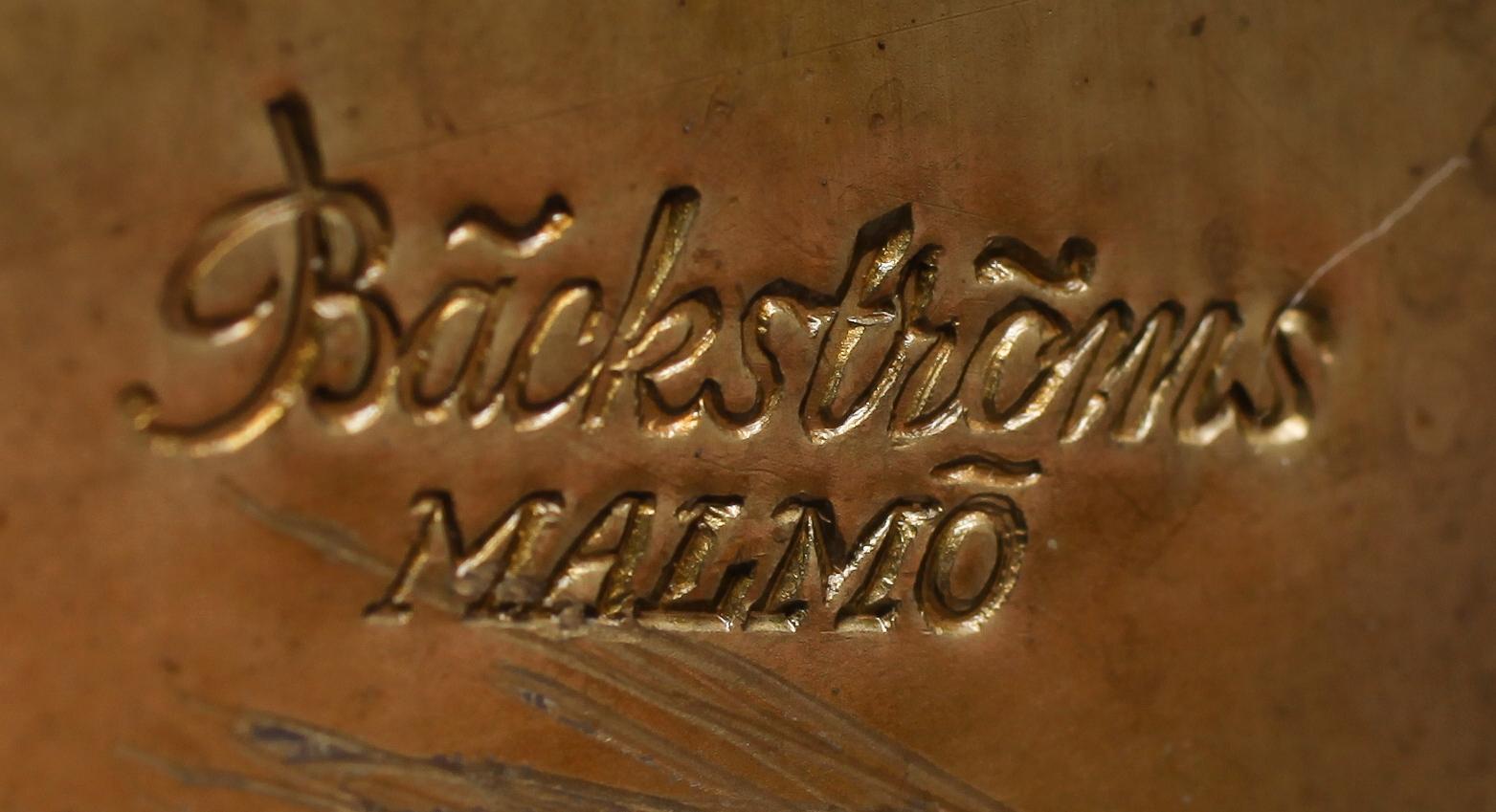 BOUILOTTELAMPA, mässing och plåt, 1900-talets mitt.