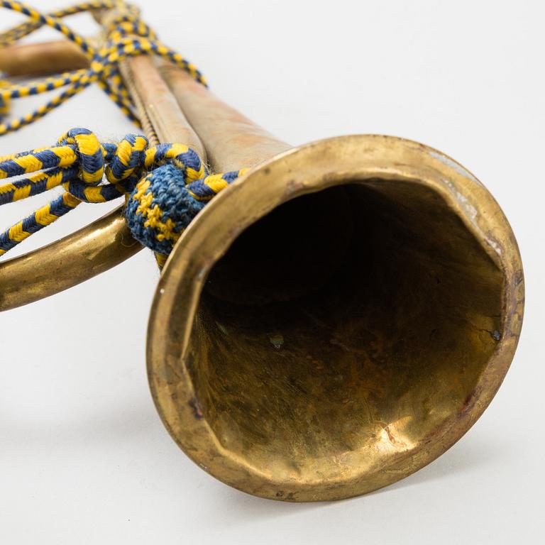 A Swedish military brass bugle by Birger Steiner in Stockholm, around year 1900.