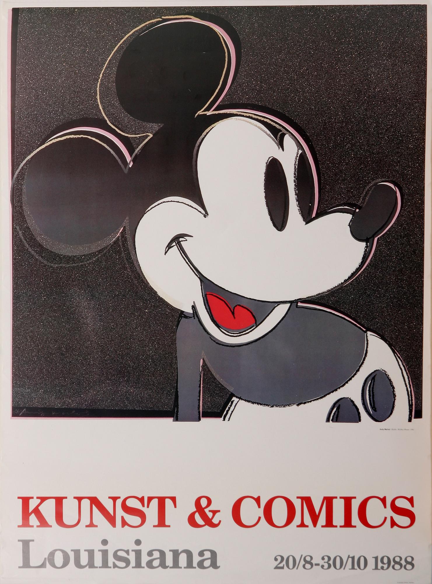 ANDY WARHOL, efter, affisch, Kunst & Comics, Louisiana, 1988.