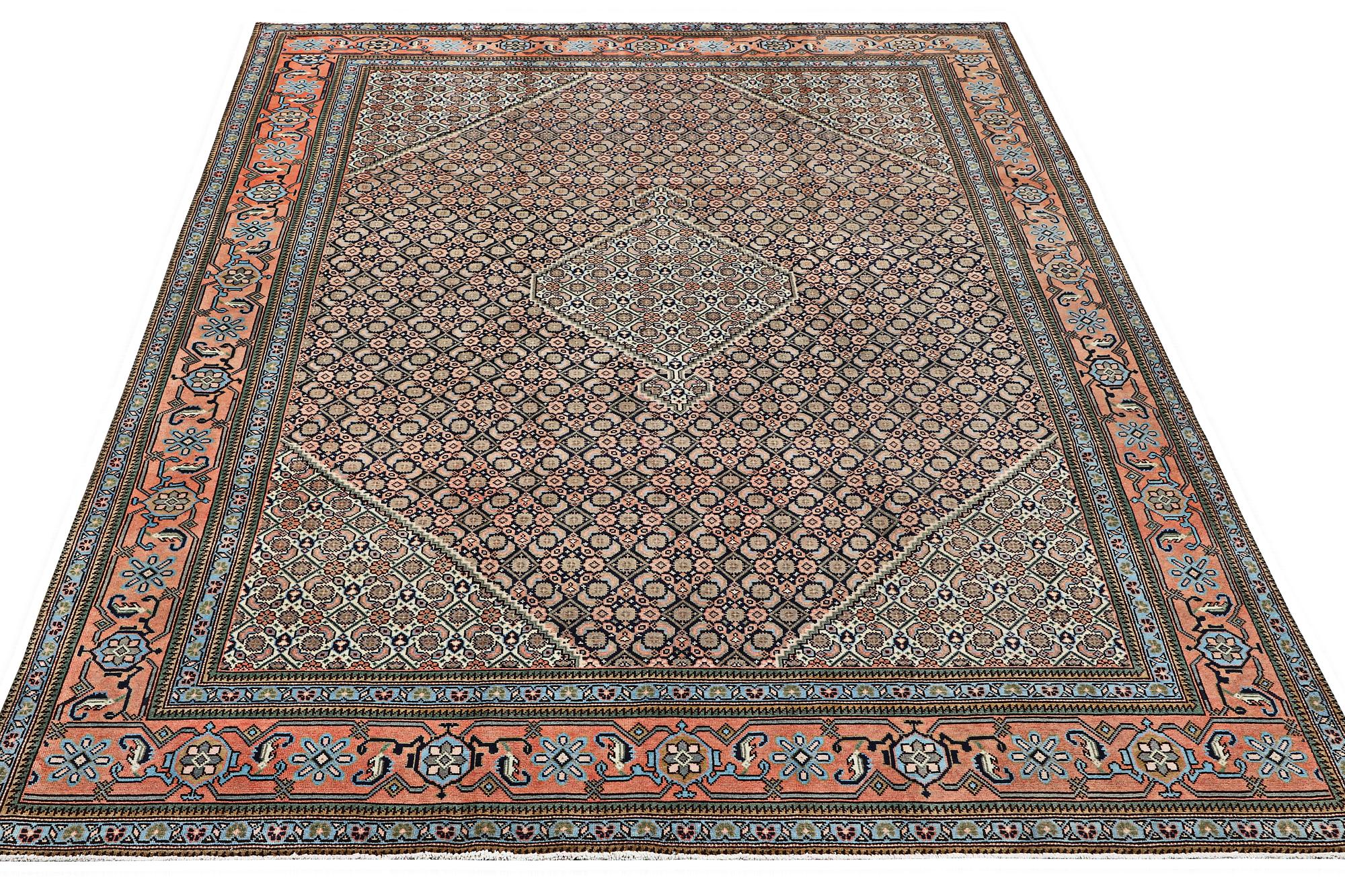 A carpet, Ardebil, c. 334 x 232 cm.