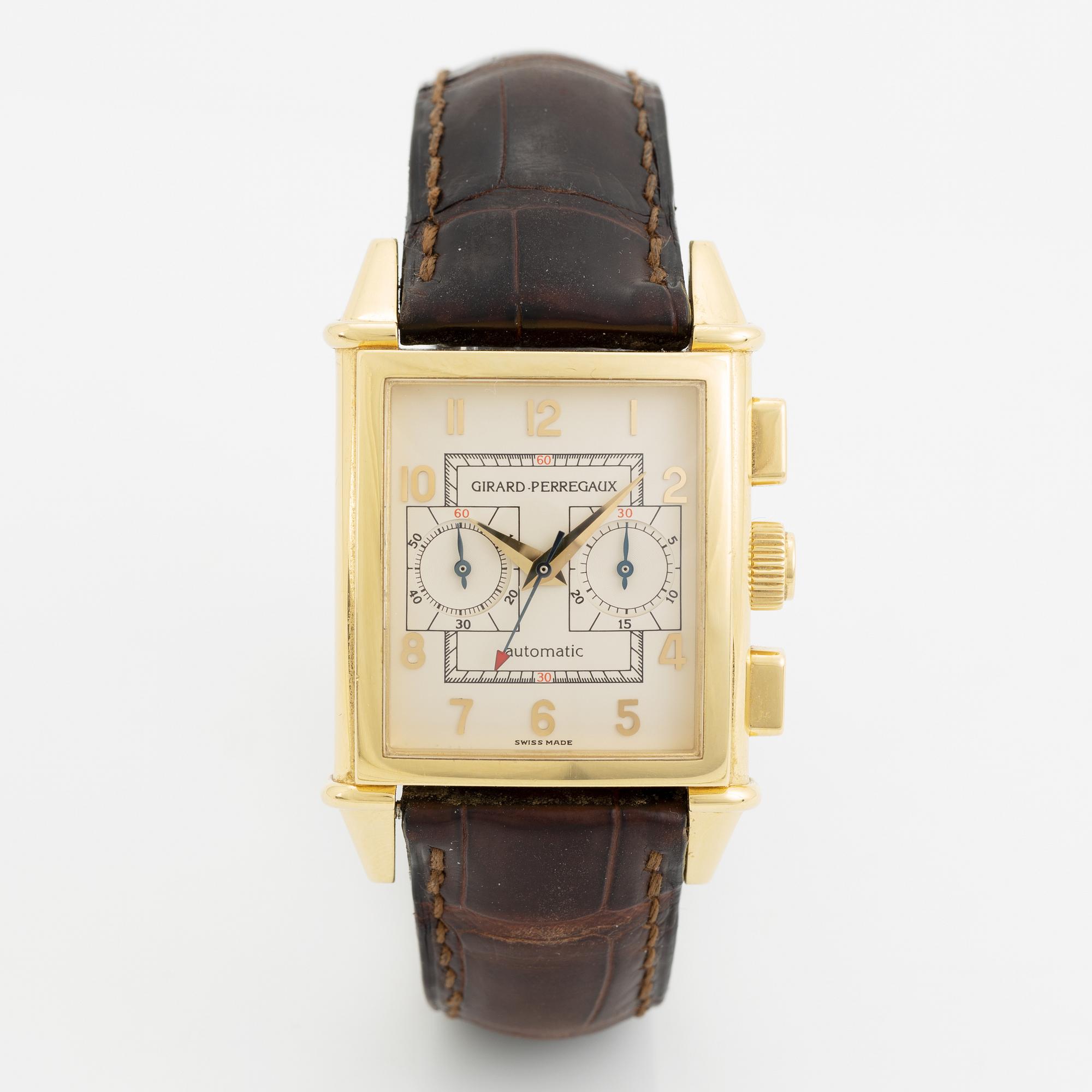 Girard-Perregaux, Vintage 1945, wristwatch, chronograph,  30 x 31 (47) mm.