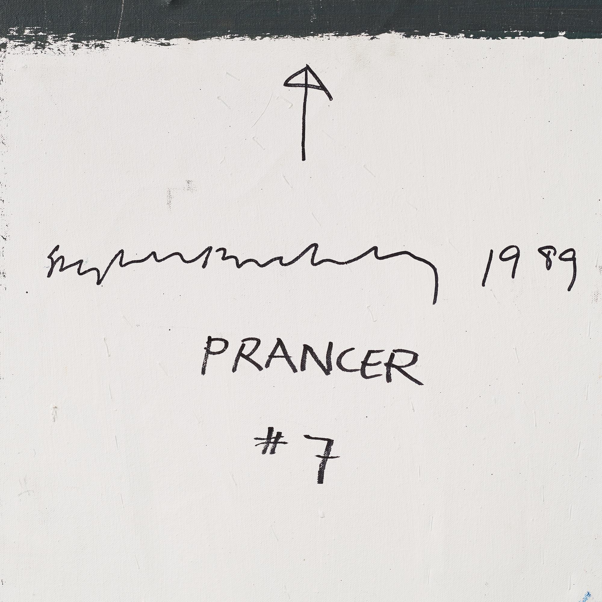 Stephen Buckley, mixed media, signed and dated 1989 on verso.