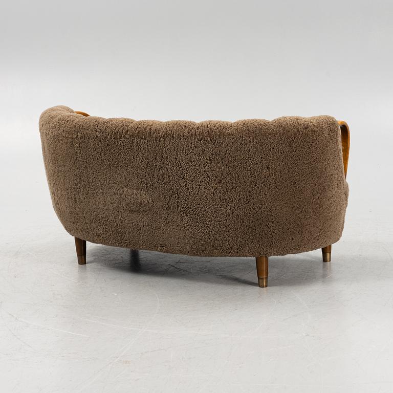 N.A Jørgensen, attributed,  a model 96 sofa, Denmark, 1940's.