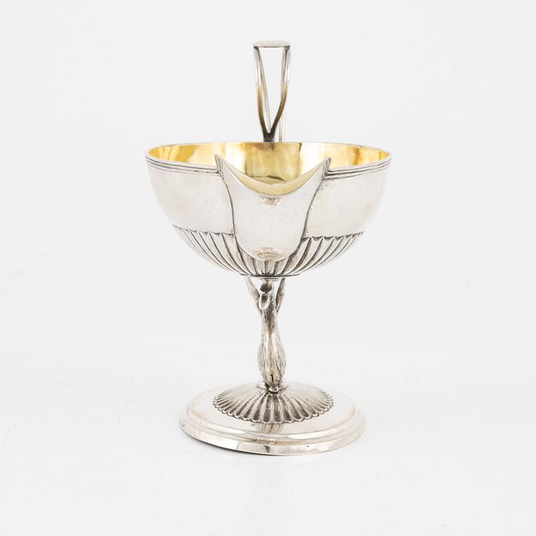 Johan Petter Grönvall, gräddkanna, silver, empire, Stockholm 1817.