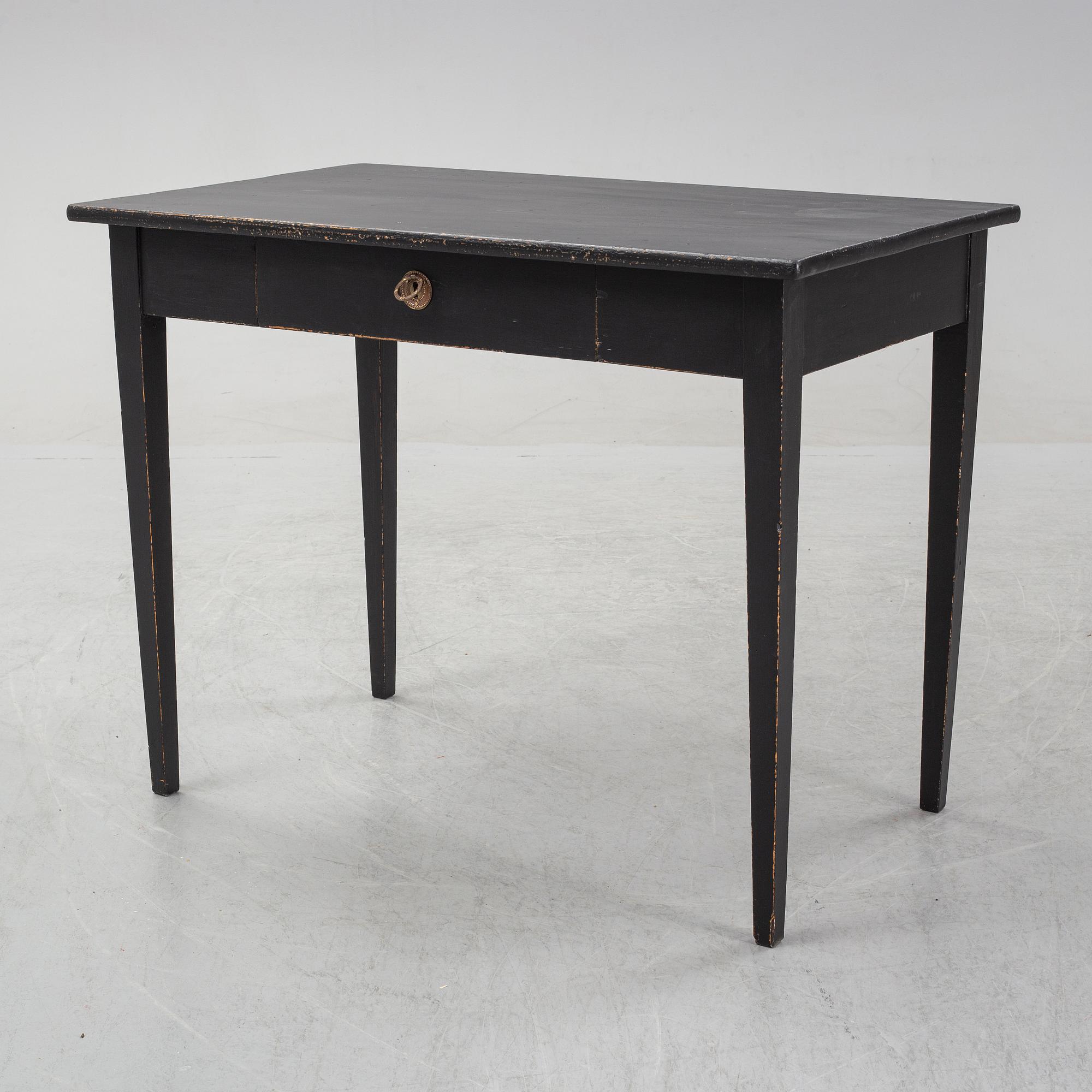 A painted Gustavian style desk, circa 1900.