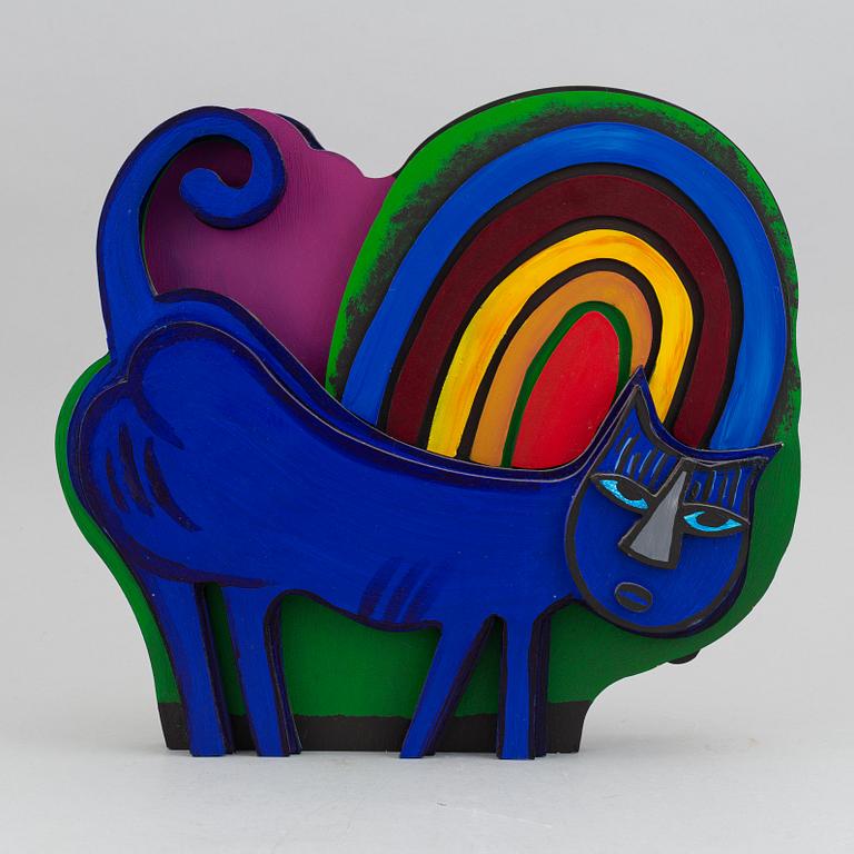 Beverloo Corneille, sculpture, painted wood, signed and dated 2000, numbered 15/150.