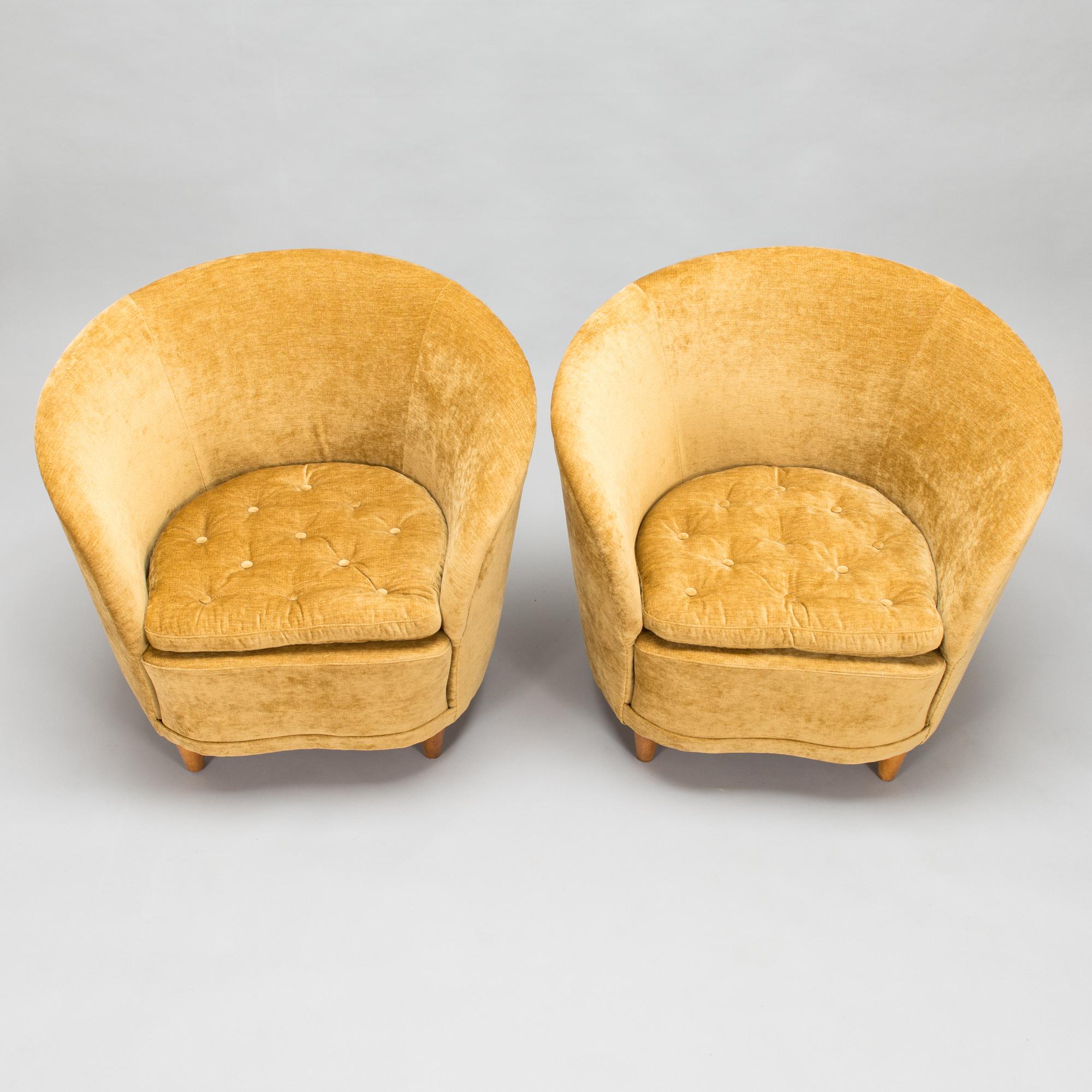 A pair of 1930's armchairs for Mobilia.