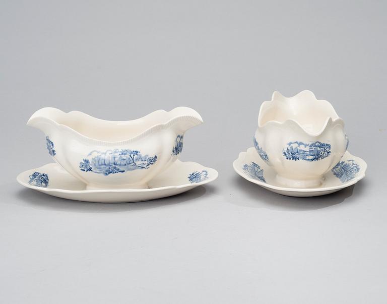 MATSERVIS, 74 delar, porslin, "English Gardens", Johnson Brothers, England 1900-första hälft.