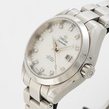 Omega, Seamaster Aqua Terra, Co-Axial, "mother-of-pearl diamond dial", armbandsur, 34 mm.