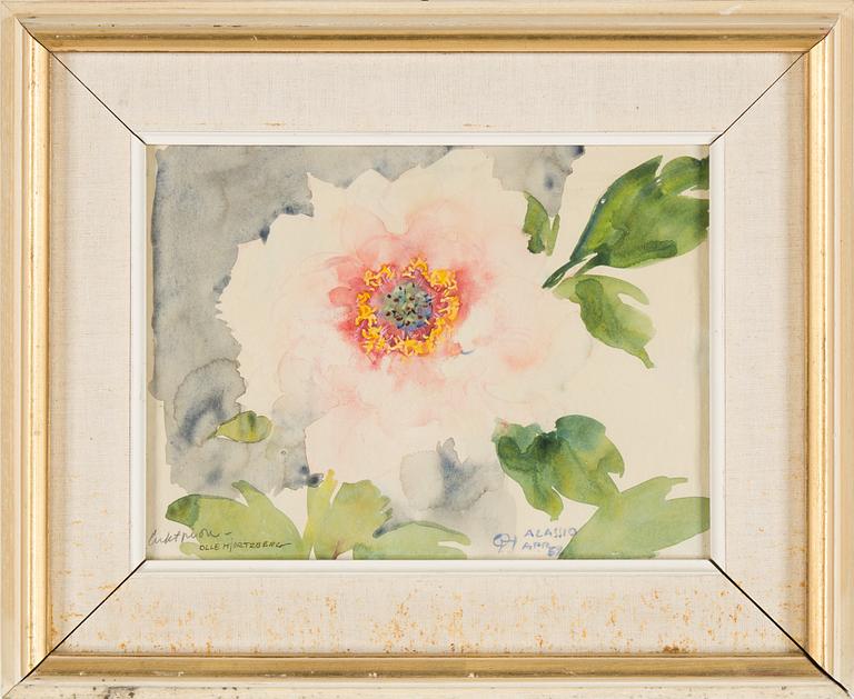 OLLE HJORTZBERG, water colour, signed and dated Alassio -52.