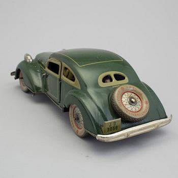 A tinplate Distler sports car JD 3058, Germany, 1930s.