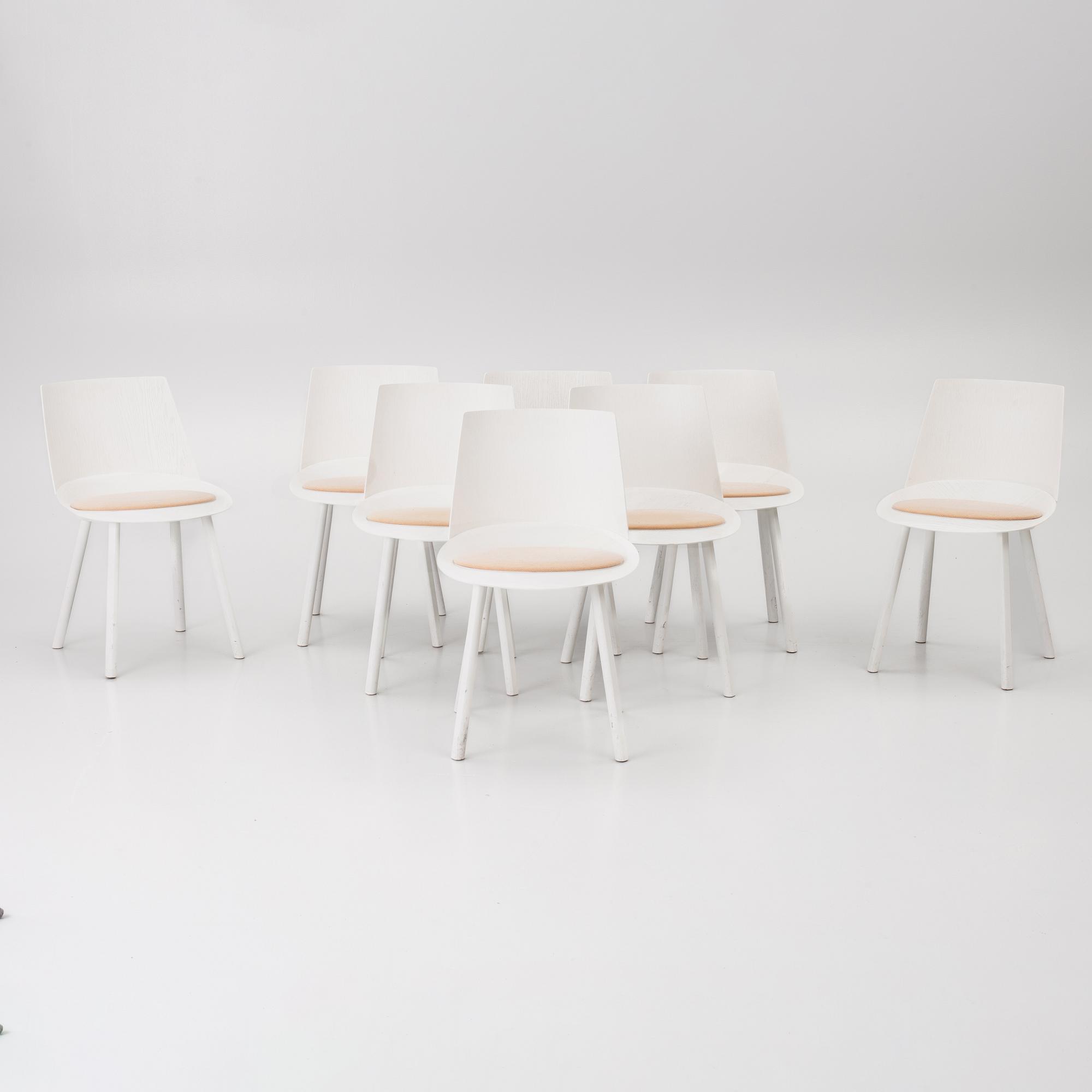 Stefan Diez, chairs, 8 pieces, “Houdini”, E15, 2000s.