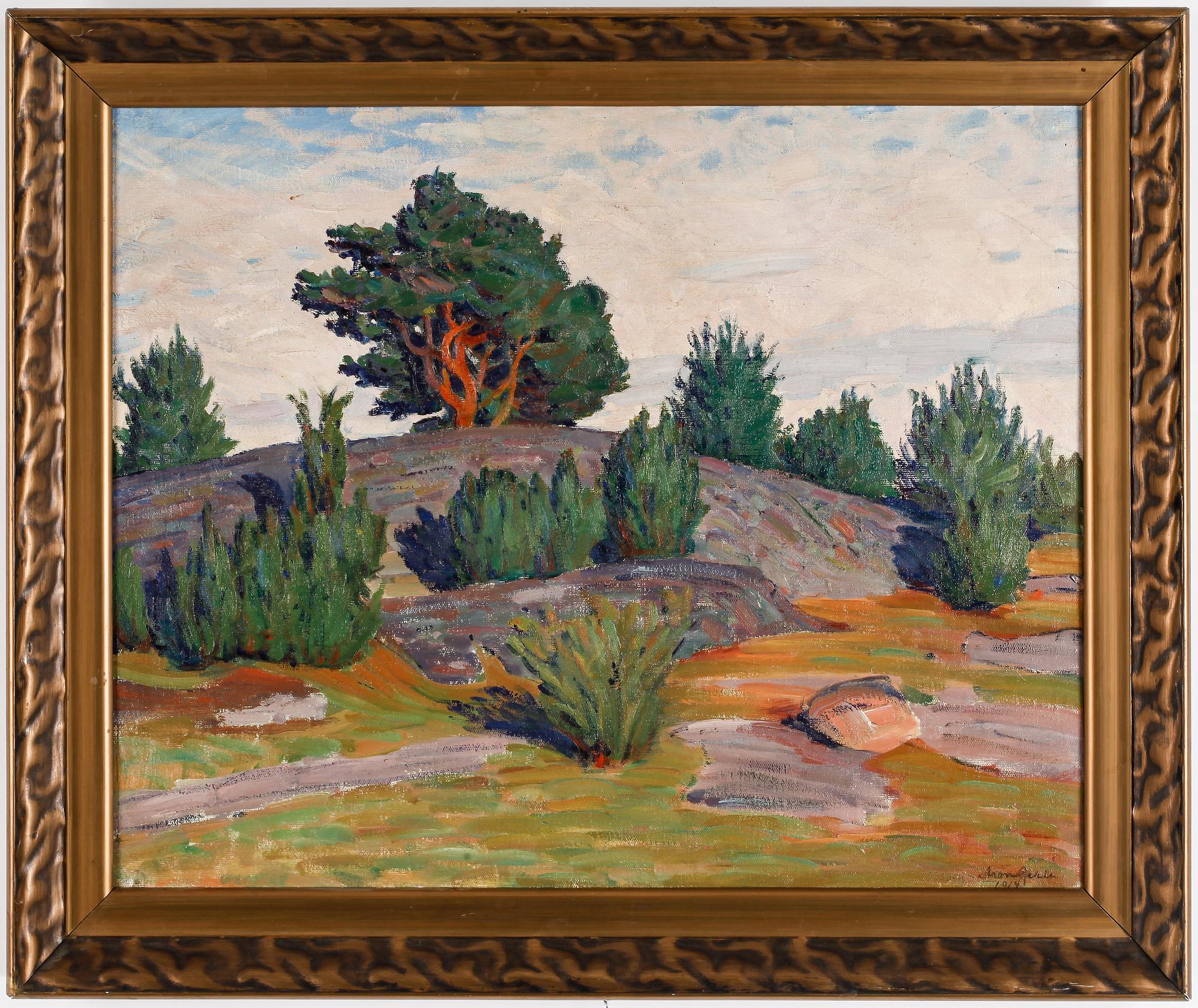 ARON GERLE, olja på duk, signerad, daterad 1914.