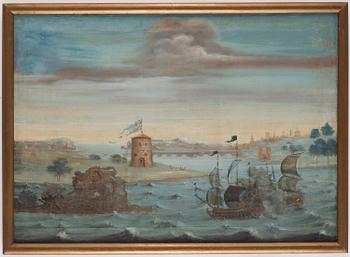 Swedish Artist, 18Th Century, Battle scene from Vyborg.