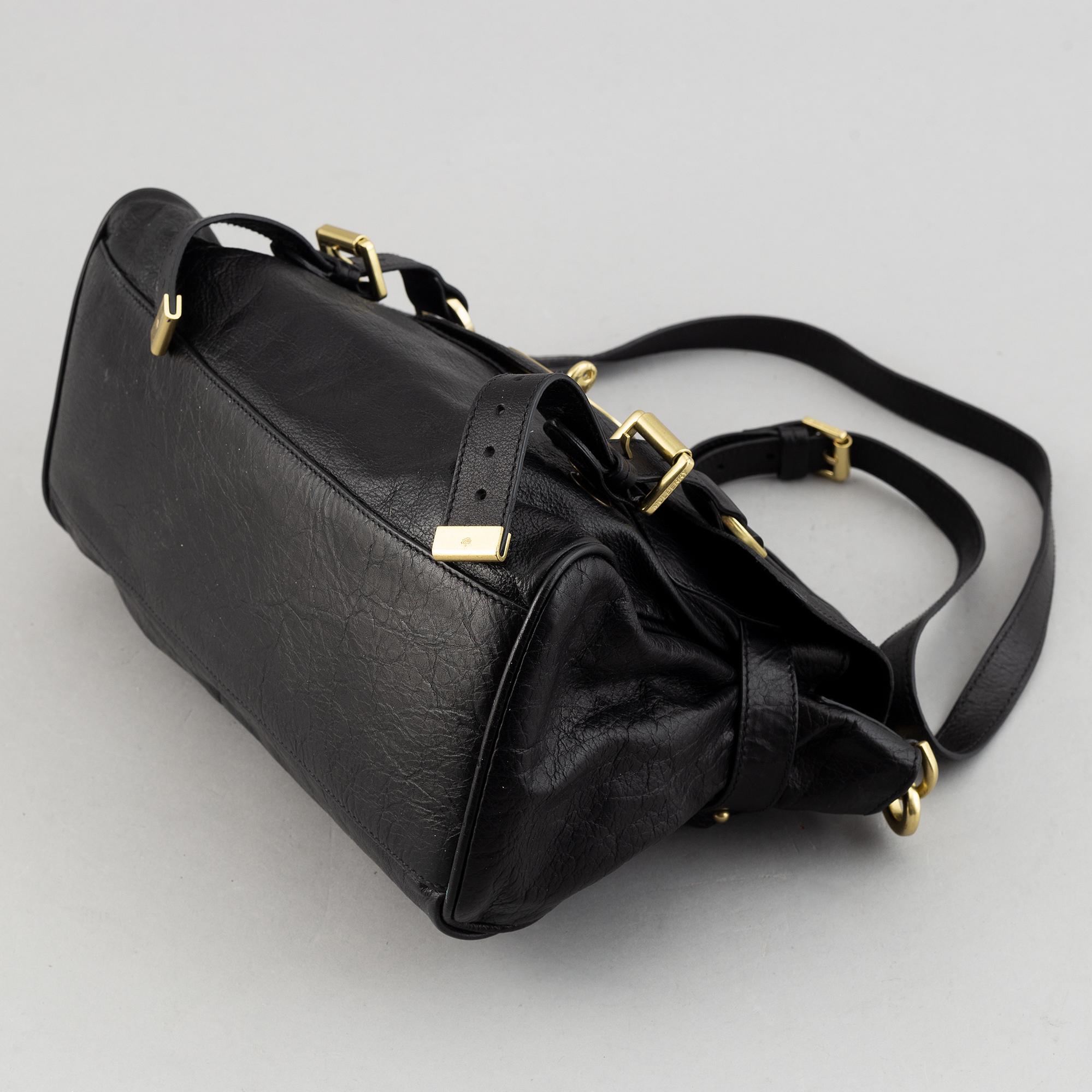 Mulberry, a black leather 'Alexa' bag.