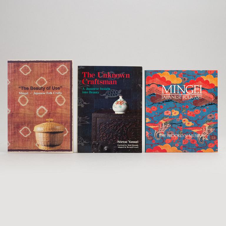 Böcker, 11 volymer, rörande Japansk konst och konsthantverk.