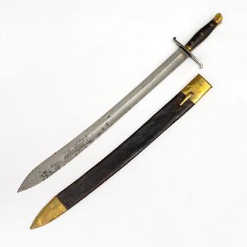 A Swedish cutlass 1810 pattern, with scabbard.