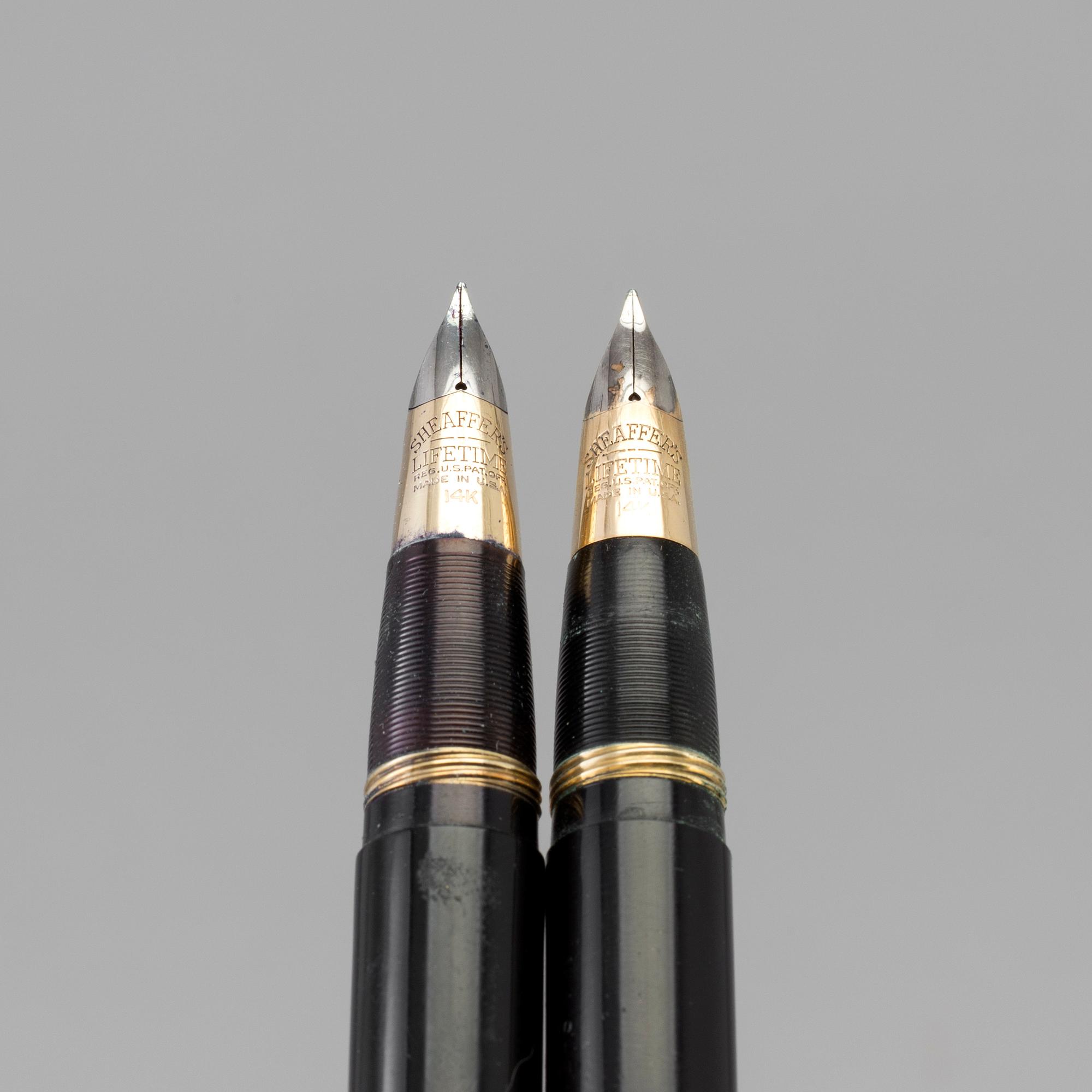 RESERVOIRPENNOR, 2 st, Shaeffer Pen Co, 1900-talets första hälft.