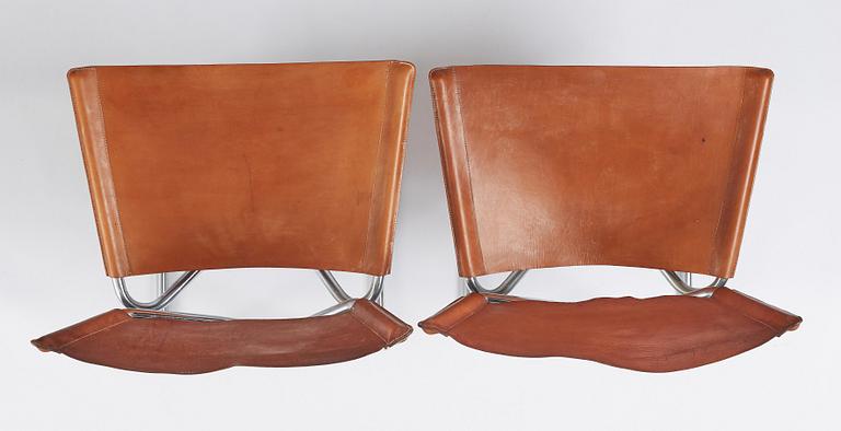 Erik Magnussen, a pair of "Z-down chairs", Torben Ørskov, Denmark, circa 1968.