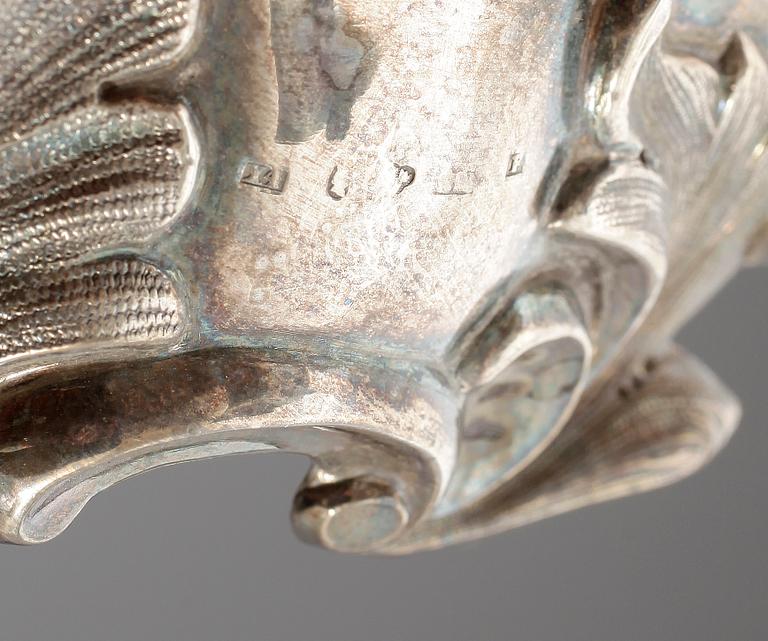 UPPSATSSKÅL, silver, okänd mästare, Stockholm, 1852. Tot vikt ca 426g.