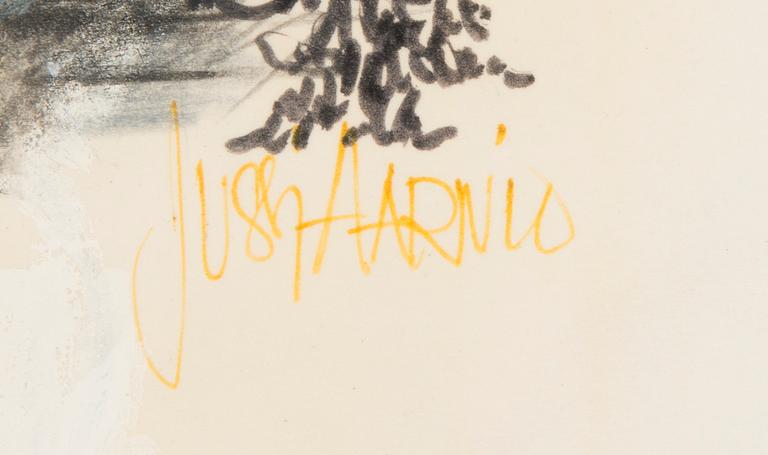 JUSSI AARNIO, piirros, sekatekniikka, signeerattu.