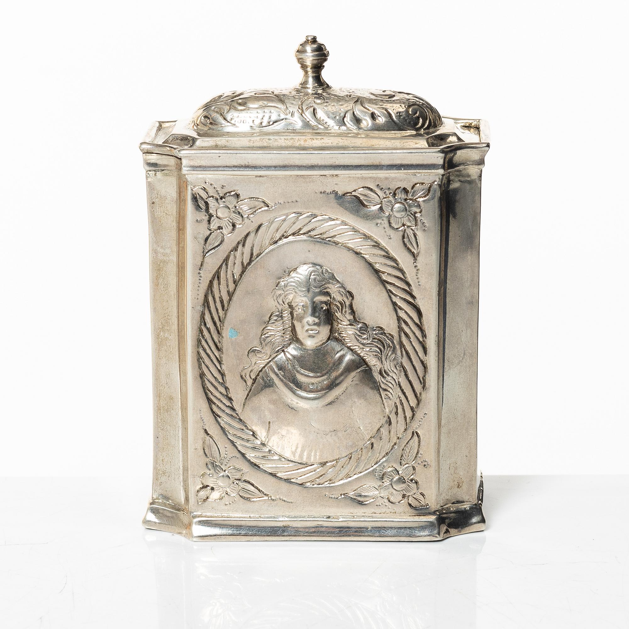 Samuel Hoff den äldre, teburk, silver, Lübeck, omkring 1740.